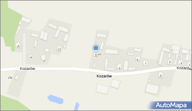 Kozarów, Kozarów, 11, mapa Kozarów