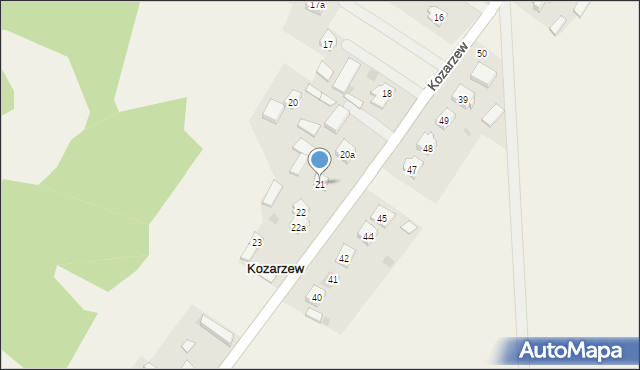 Kozarzew, Kozarzew, 21, mapa Kozarzew