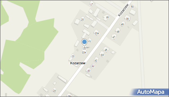 Kozarzew, Kozarzew, 22, mapa Kozarzew
