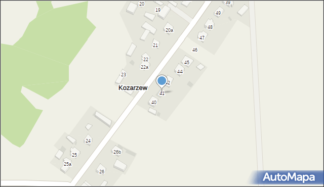 Kozarzew, Kozarzew, 41, mapa Kozarzew