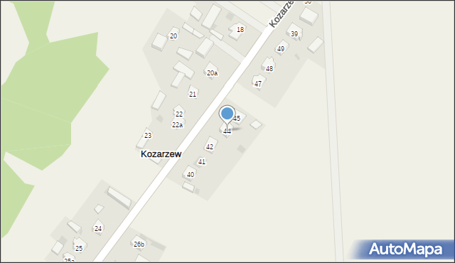 Kozarzew, Kozarzew, 44, mapa Kozarzew