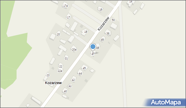 Kozarzew, Kozarzew, 47, mapa Kozarzew