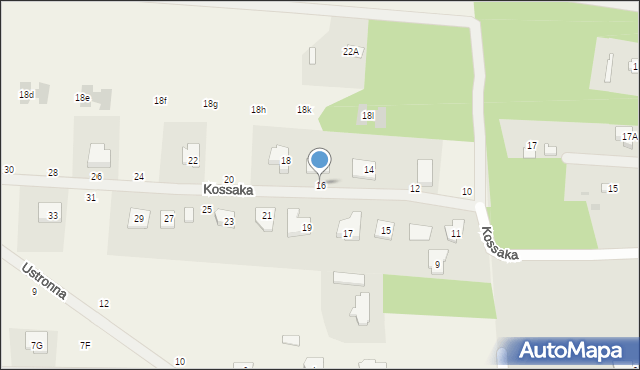 Kozery, Kossaka J., 16, mapa Kozery