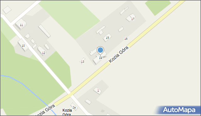 Kozia Góra, Kozia Góra, 14, mapa Kozia Góra