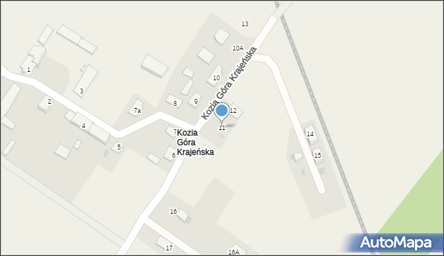 Kozia Góra Krajeńska, Kozia Góra Krajeńska, 11, mapa Kozia Góra Krajeńska