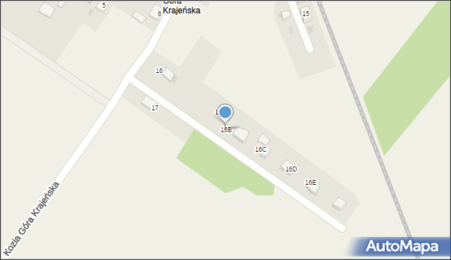 Kozia Góra Krajeńska, Kozia Góra Krajeńska, 16B, mapa Kozia Góra Krajeńska