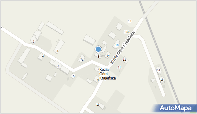Kozia Góra Krajeńska, Kozia Góra Krajeńska, 8, mapa Kozia Góra Krajeńska