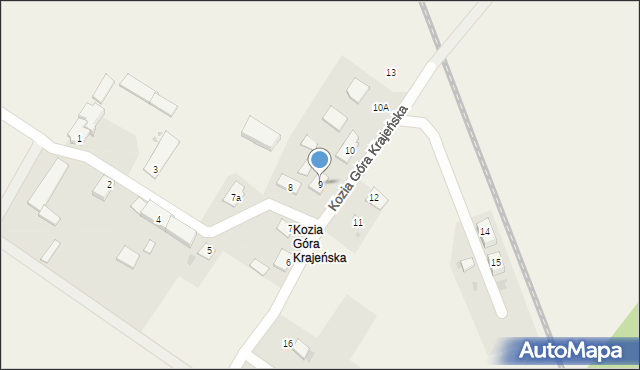 Kozia Góra Krajeńska, Kozia Góra Krajeńska, 9, mapa Kozia Góra Krajeńska