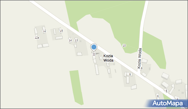 Kozia Woda, Kozia Woda, 11, mapa Kozia Woda