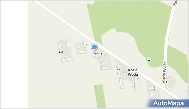 Kozia Woda, Kozia Woda, 14, mapa Kozia Woda