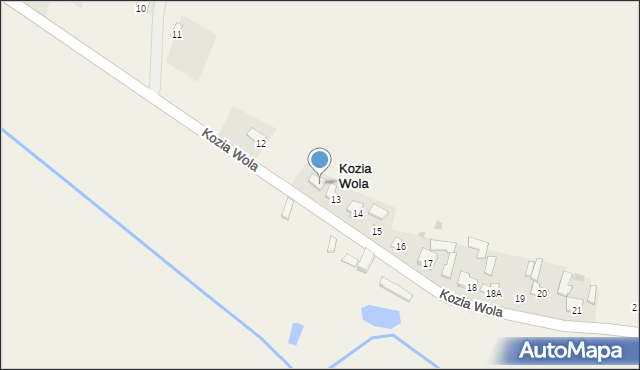 Kozia Wola, Kozia Wola, 13a, mapa Kozia Wola