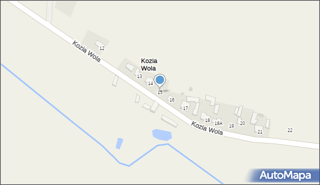 Kozia Wola, Kozia Wola, 15, mapa Kozia Wola