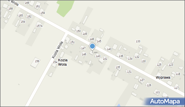 Kozia Wola, Kozia Wola, 144, mapa Kozia Wola