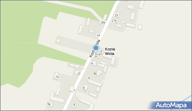 Kozia Wola, Kozia Wola, 12, mapa Kozia Wola