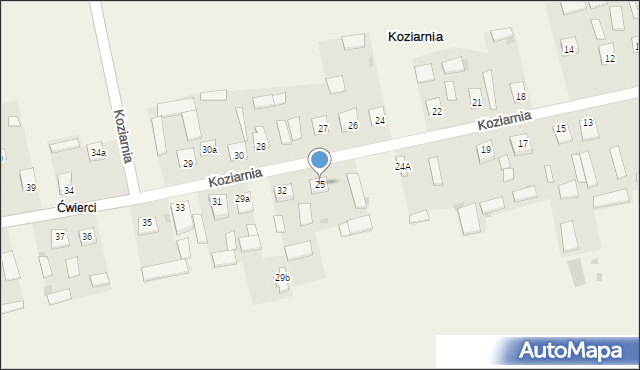 Koziarnia, Koziarnia, 25, mapa Koziarnia