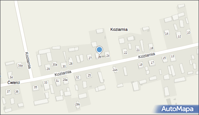 Koziarnia, Koziarnia, 26, mapa Koziarnia