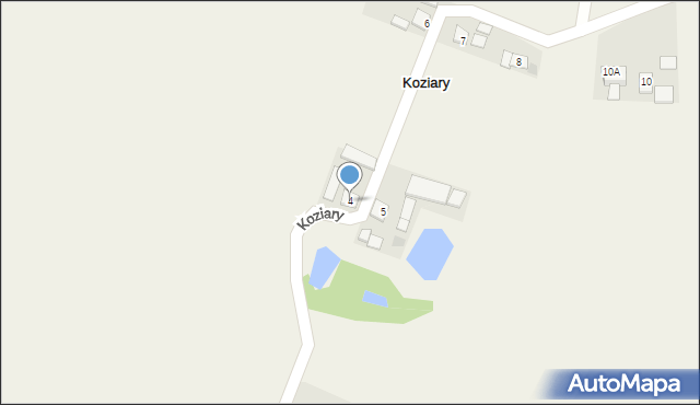 Koziary, Koziary, 4, mapa Koziary