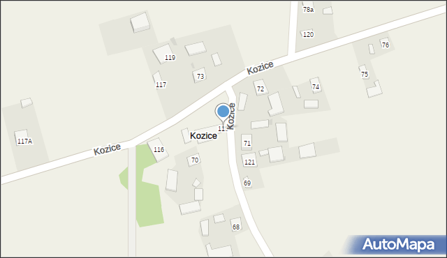 Kozice, Kozice, 118, mapa Kozice