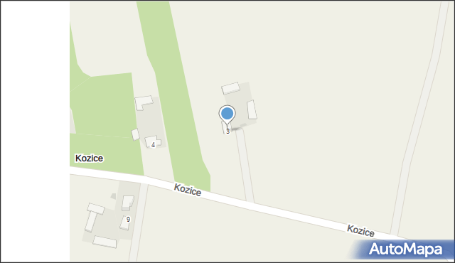 Kozice, Kozice, 3, mapa Kozice