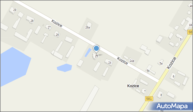 Kozice, Kozice, 25, mapa Kozice