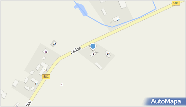 Kozice, Kozice, 3, mapa Kozice