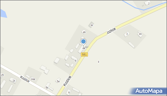 Kozice, Kozice, 4a, mapa Kozice