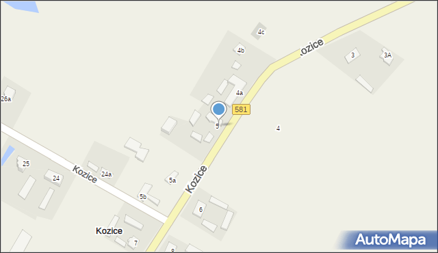 Kozice, Kozice, 5, mapa Kozice