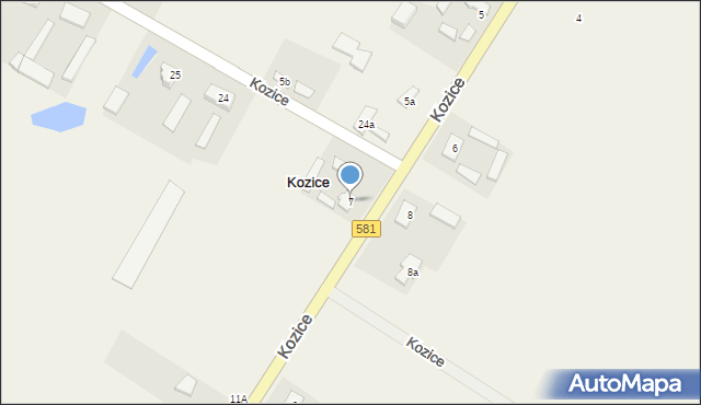 Kozice, Kozice, 7, mapa Kozice