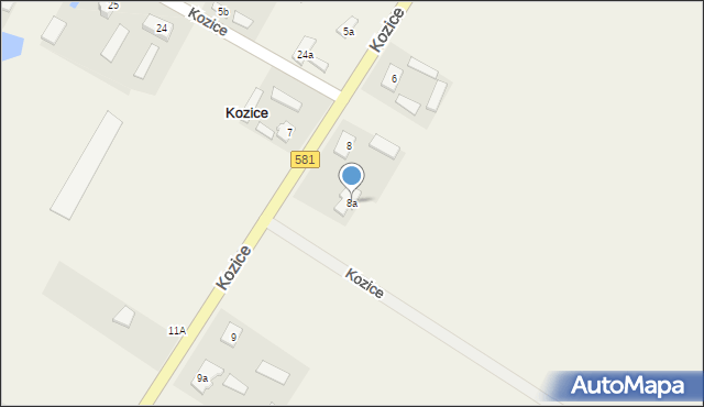 Kozice, Kozice, 8a, mapa Kozice