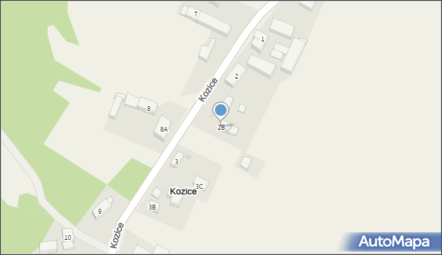 Kozice, Kozice, 2B, mapa Kozice