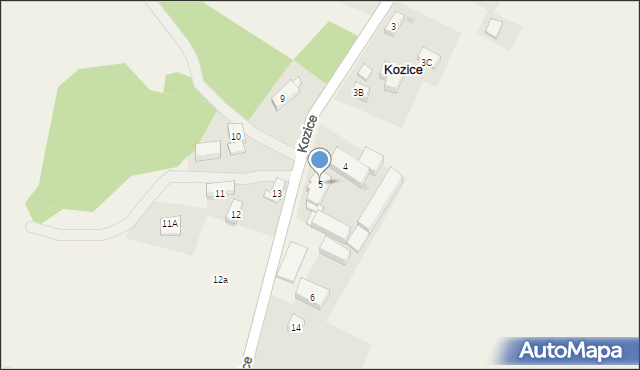 Kozice, Kozice, 5, mapa Kozice