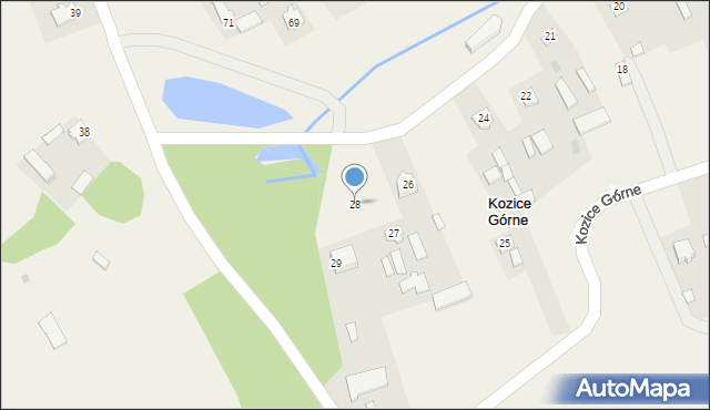 Kozice Górne, Kozice Górne, 28, mapa Kozice Górne