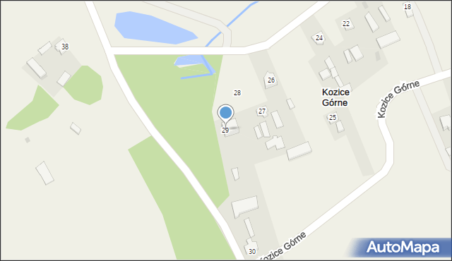 Kozice Górne, Kozice Górne, 29, mapa Kozice Górne