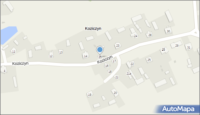 Koziczyn, Koziczyn, 15, mapa Koziczyn