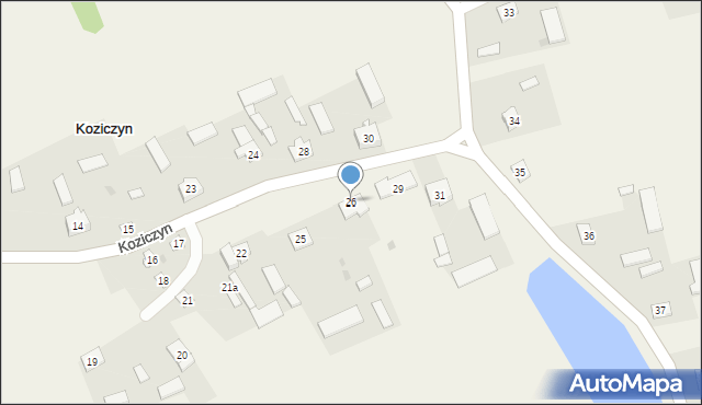 Koziczyn, Koziczyn, 26, mapa Koziczyn