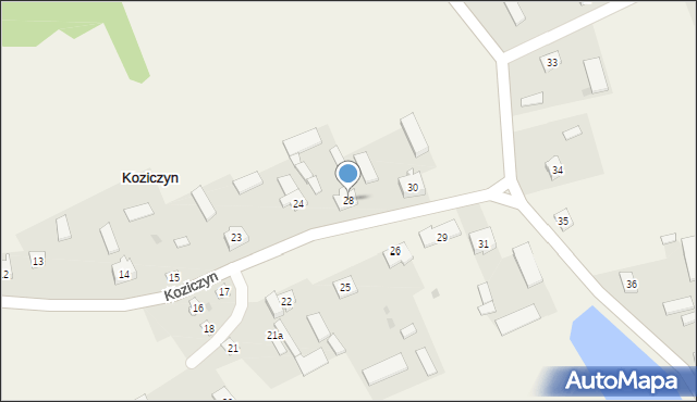 Koziczyn, Koziczyn, 28, mapa Koziczyn