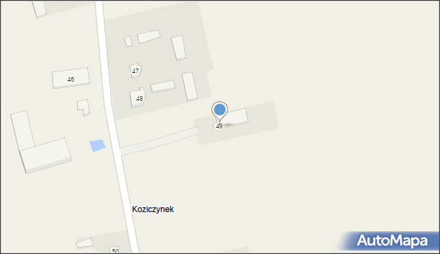 Koziczyn, Koziczyn, 49, mapa Koziczyn