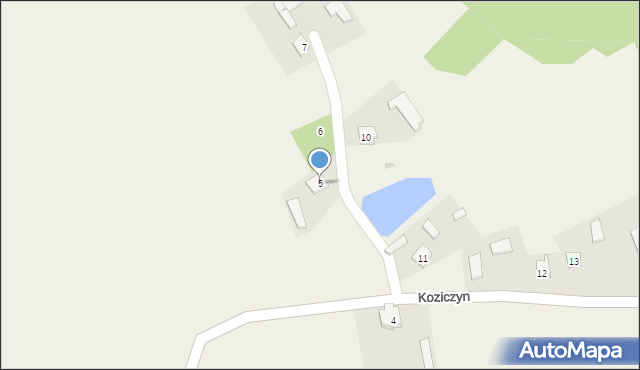 Koziczyn, Koziczyn, 5, mapa Koziczyn