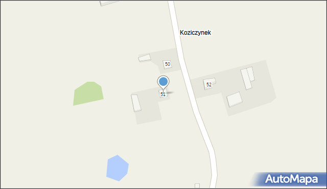 Koziczyn, Koziczyn, 51, mapa Koziczyn