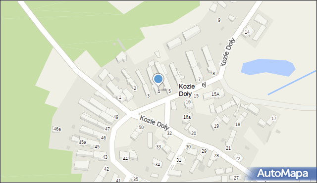 Kozie Doły, Kozie Doły, 4, mapa Kozie Doły