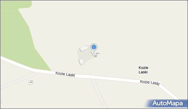 Kozie Laski, Kozie Laski, 31, mapa Kozie Laski