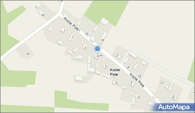 Kozie Pole, Kozie Pole, 4, mapa Kozie Pole