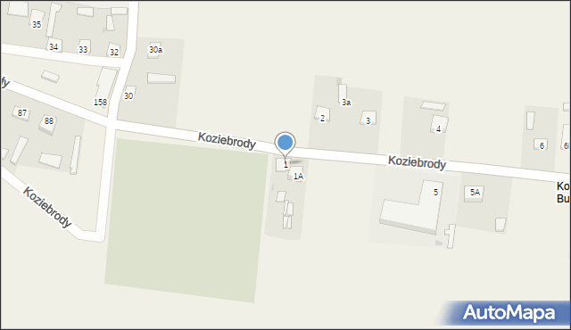 Koziebrody, Koziebrody, 1, mapa Koziebrody