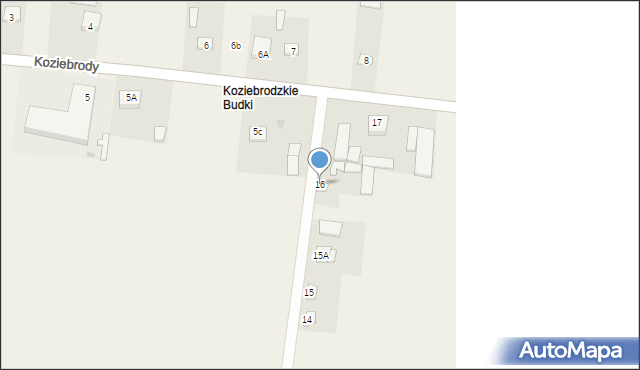 Koziebrody, Koziebrody, 16, mapa Koziebrody