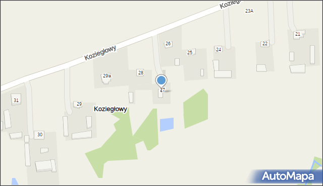 Koziegłowy, Koziegłowy, 27a, mapa Koziegłowy