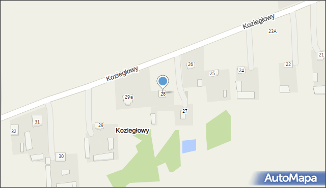 Koziegłowy, Koziegłowy, 28, mapa Koziegłowy