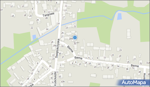 Koziegłowy, Kościuszki Tadeusza, gen., 31, mapa Koziegłowy