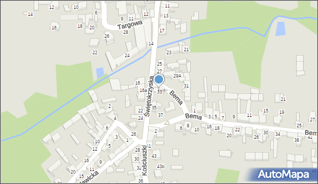 Koziegłowy, Kościuszki Tadeusza, gen., 33, mapa Koziegłowy