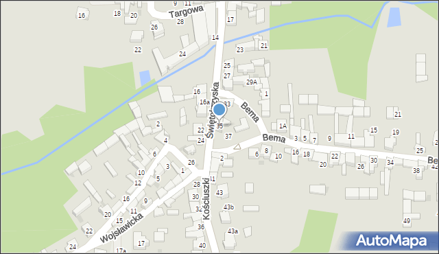 Koziegłowy, Kościuszki Tadeusza, gen., 35, mapa Koziegłowy