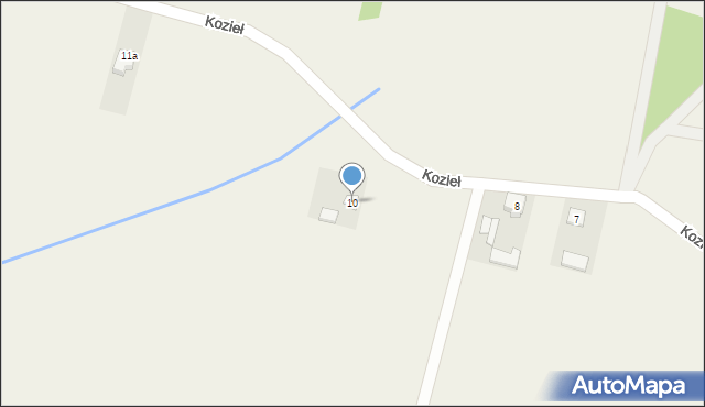 Kozieł, Kozieł, 10, mapa Kozieł